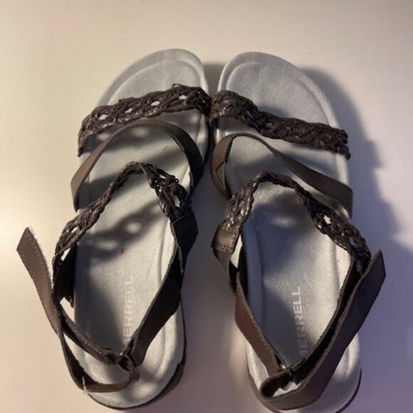Merrell Sandals Womens 8 Terran Braid Slingback Strappy Espresso Brown Size 7New - Picture 5 of 5